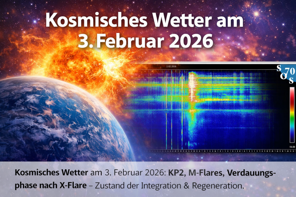 Kosmisches Wetter am 3. Februar 2026 – Nachklang der Sonnenstürme